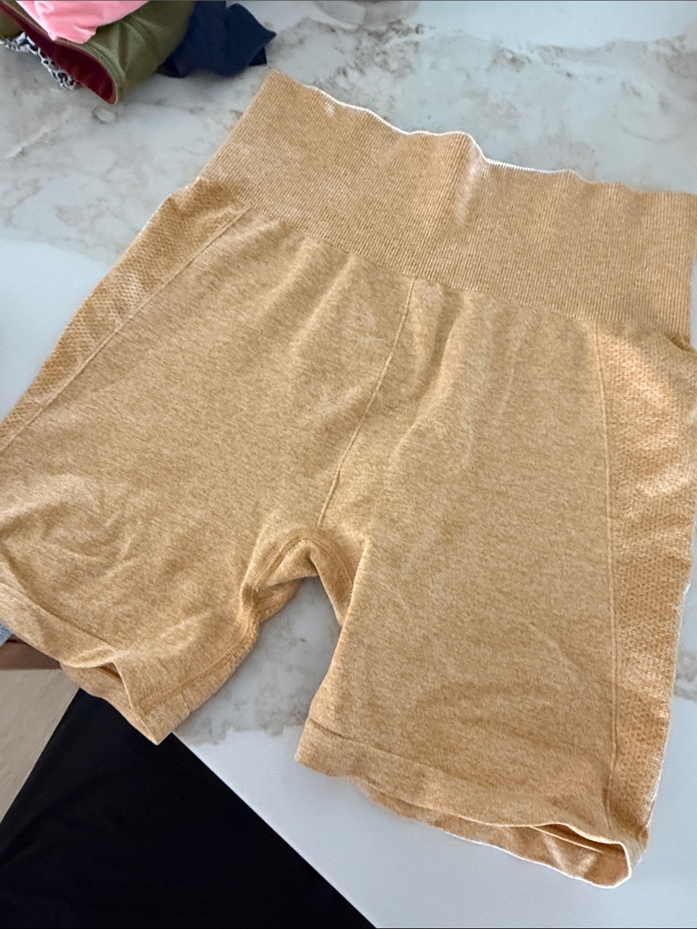 Prozis High-Waist Seamless Bike Shorts - Camel/Tan